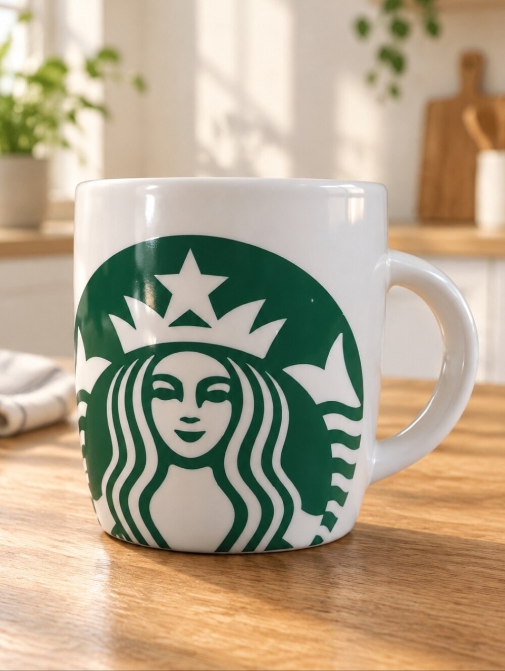 Classic Starbucks 2017 Classic White Green Mermaid Logo Coffee Mug 14 Fl Oz